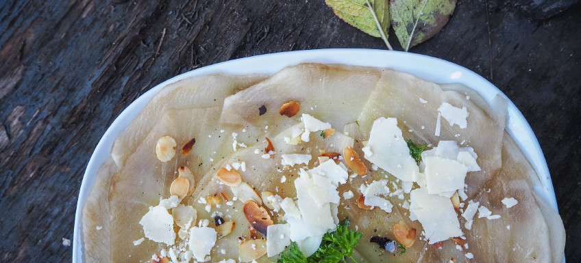 Yacon carpaccio