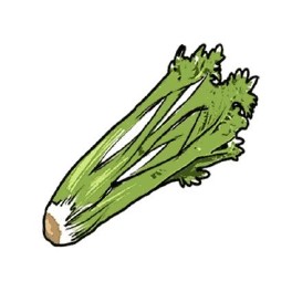 Gebakken groenselderij met walnoten